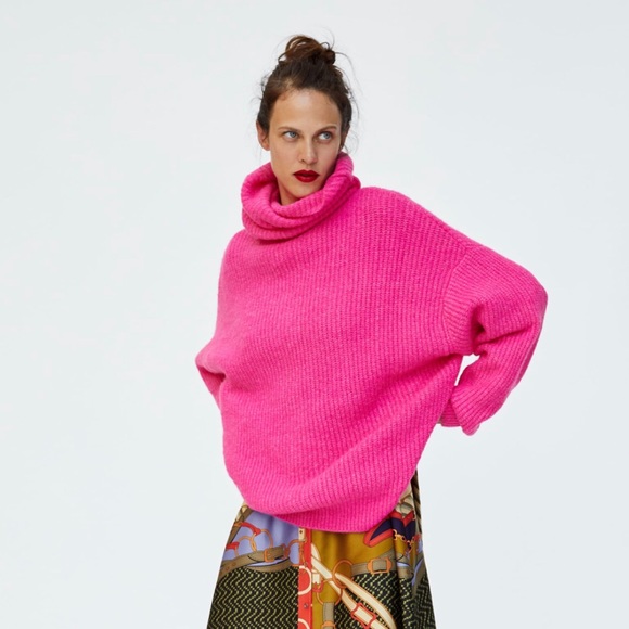 Zara Sweaters - ZARA Oversized Pink Sweater